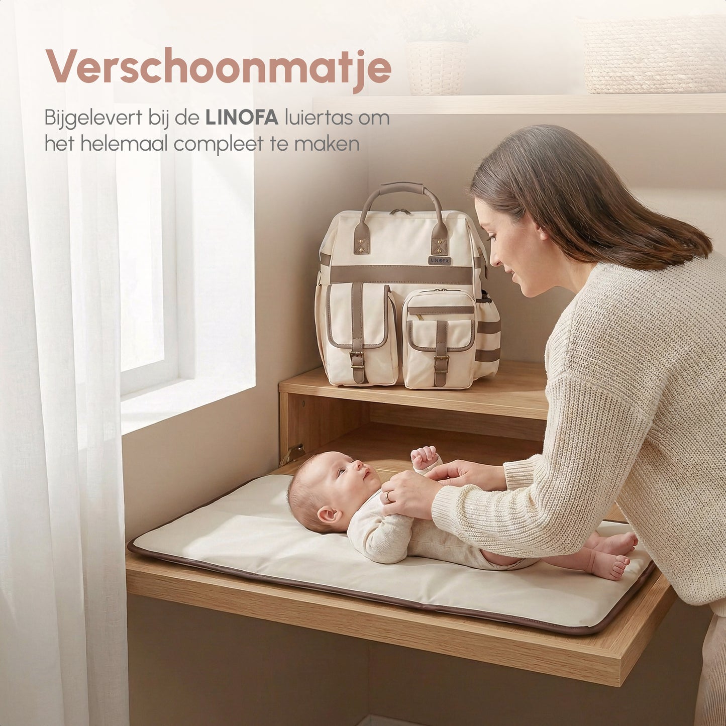 Luiertas Lily | 25 Liter | Beige