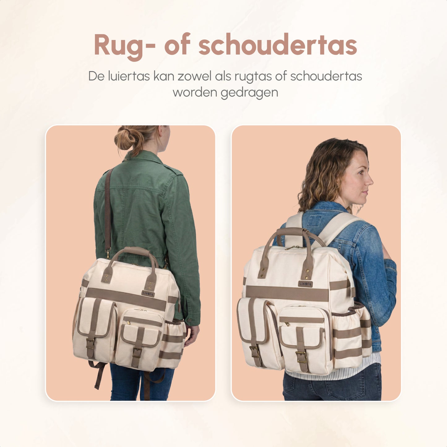 Luiertas Lily | 25 Liter | Beige