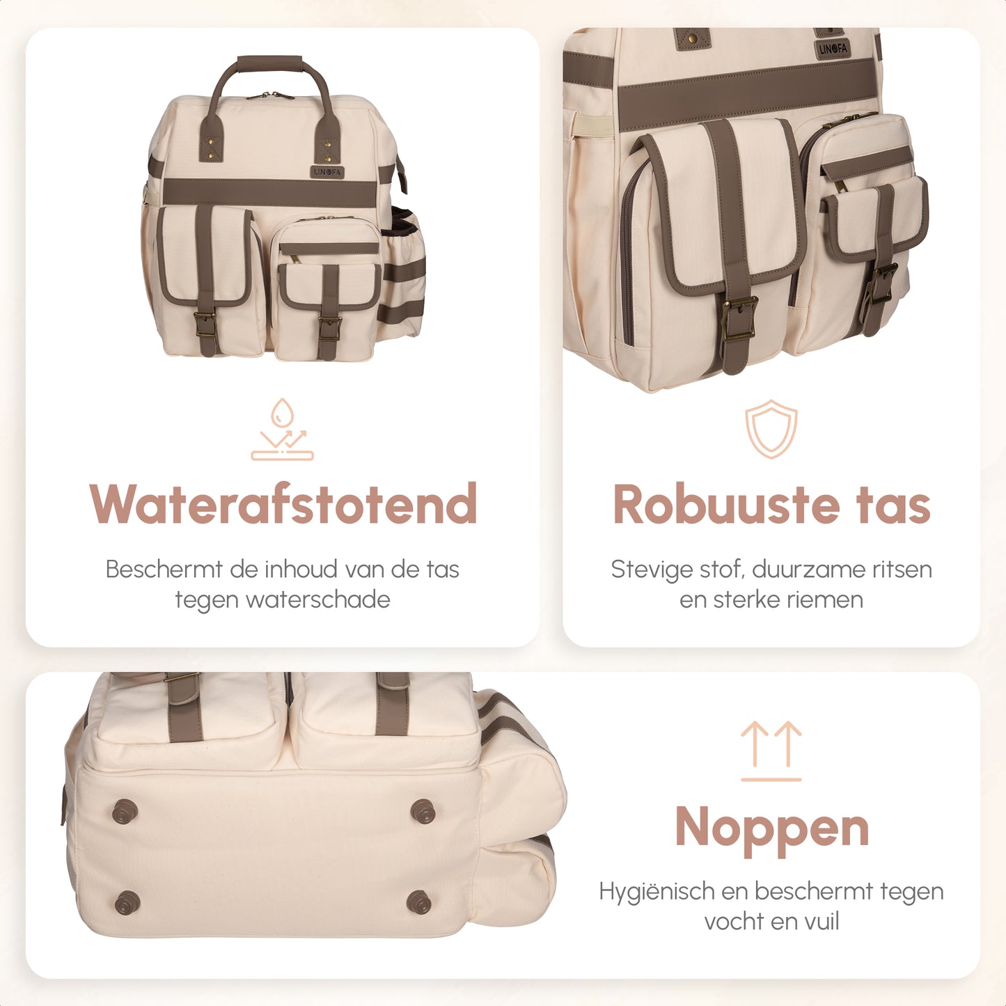 Luiertas Lily | 25 Liter | Beige